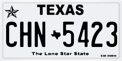 TX license plate CHN5423