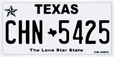 TX license plate CHN5425