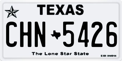 TX license plate CHN5426