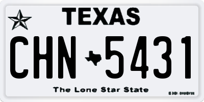 TX license plate CHN5431