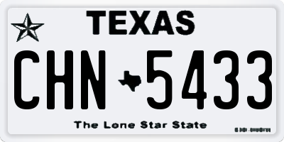 TX license plate CHN5433