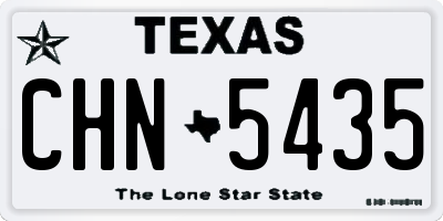 TX license plate CHN5435
