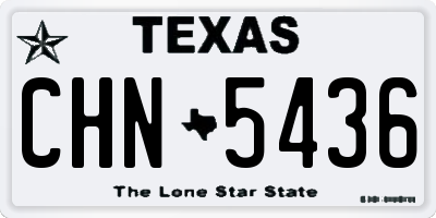 TX license plate CHN5436