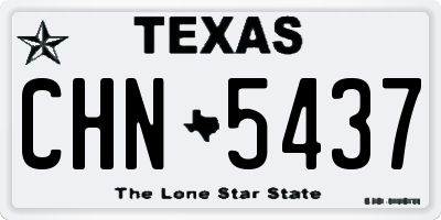 TX license plate CHN5437