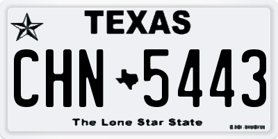 TX license plate CHN5443
