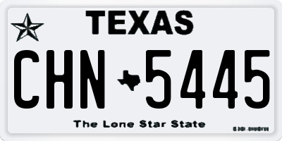 TX license plate CHN5445