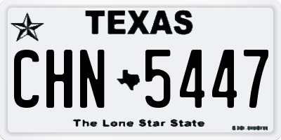 TX license plate CHN5447