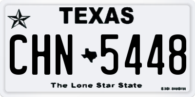 TX license plate CHN5448