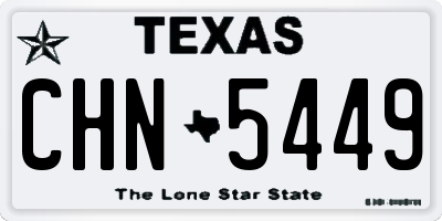 TX license plate CHN5449