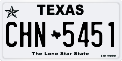 TX license plate CHN5451