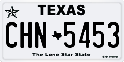 TX license plate CHN5453