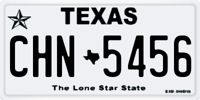 TX license plate CHN5456
