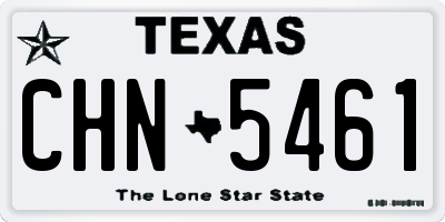TX license plate CHN5461