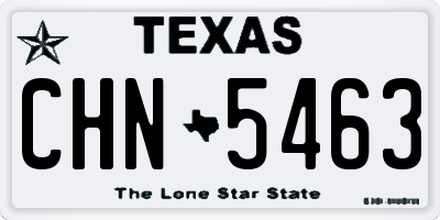 TX license plate CHN5463