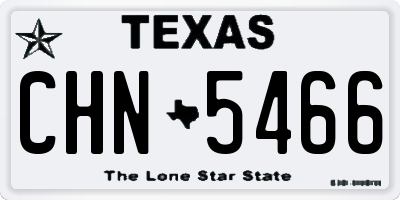 TX license plate CHN5466