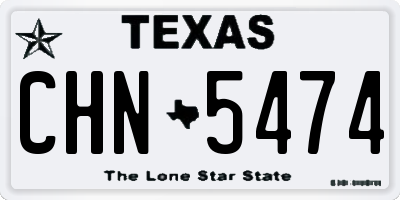 TX license plate CHN5474