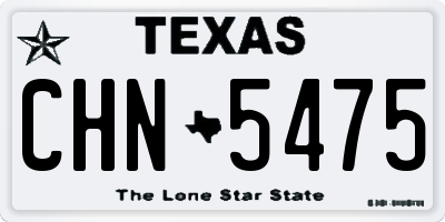 TX license plate CHN5475
