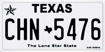 TX license plate CHN5476