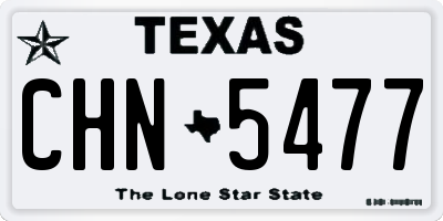 TX license plate CHN5477