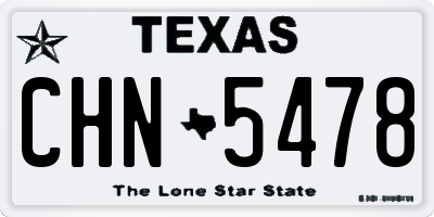 TX license plate CHN5478