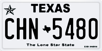 TX license plate CHN5480