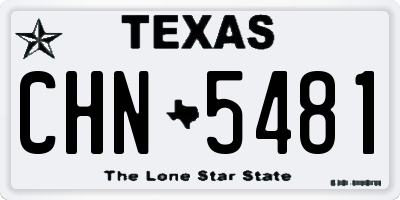 TX license plate CHN5481