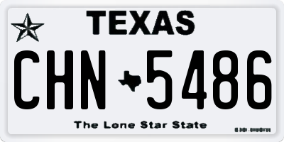 TX license plate CHN5486