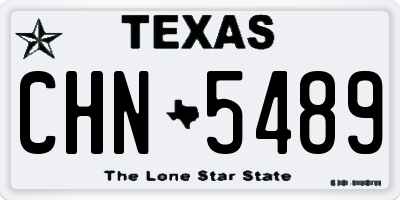 TX license plate CHN5489