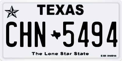 TX license plate CHN5494