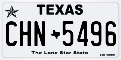 TX license plate CHN5496
