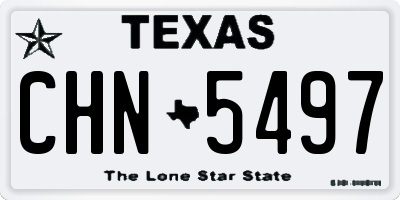 TX license plate CHN5497
