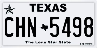 TX license plate CHN5498