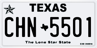 TX license plate CHN5501