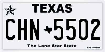 TX license plate CHN5502