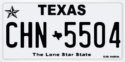 TX license plate CHN5504