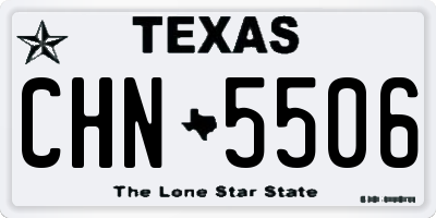 TX license plate CHN5506