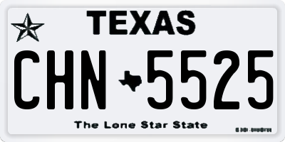 TX license plate CHN5525