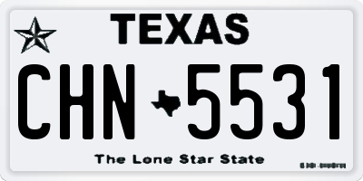 TX license plate CHN5531