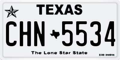 TX license plate CHN5534