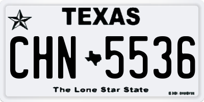 TX license plate CHN5536