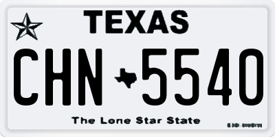 TX license plate CHN5540