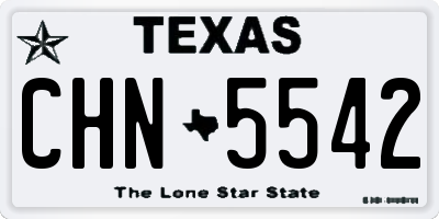 TX license plate CHN5542