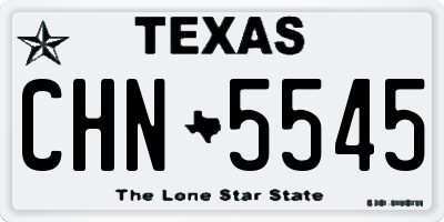 TX license plate CHN5545