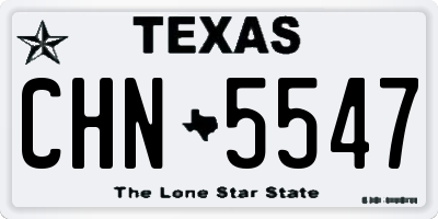 TX license plate CHN5547