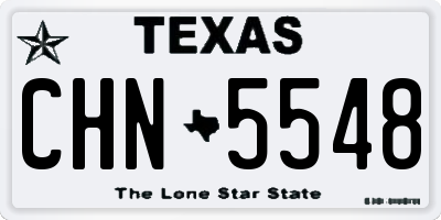 TX license plate CHN5548