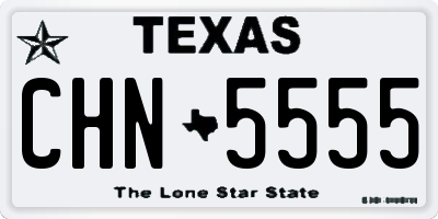 TX license plate CHN5555