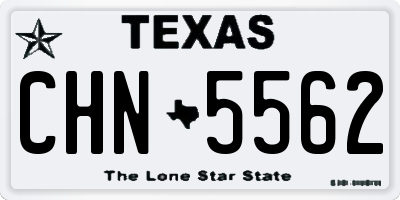 TX license plate CHN5562