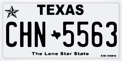 TX license plate CHN5563