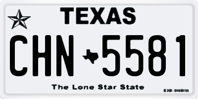 TX license plate CHN5581