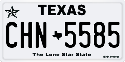 TX license plate CHN5585
